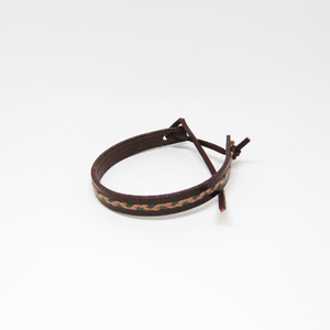 Leather Bracelet "Thread" Brown