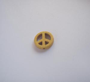 "Peace" Howlite Yellow (1.5x1.5cm)