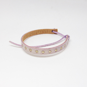 Bracelet Leather Lilac-Gold
