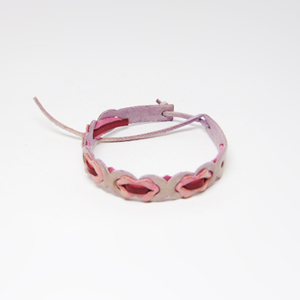 Bracelet Leather Lilac-Fuchsia