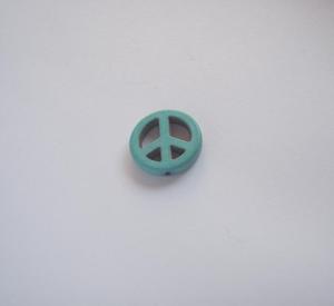 "Peace" Howlite Turquoise (1.5x1.5cm)