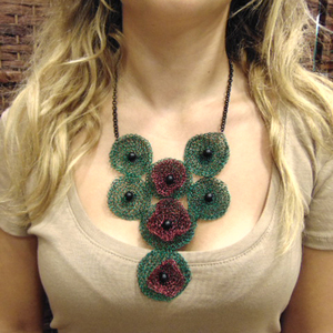 Wire Necklace "Flowers"