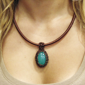 Wire Necklace "Aqua"
