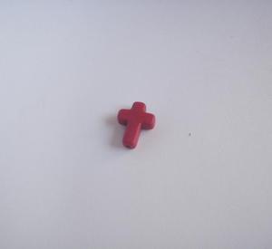 Cross Howlite Red (2x1.5cm)
