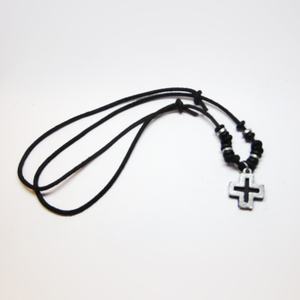 Leather Necklace "Cross"