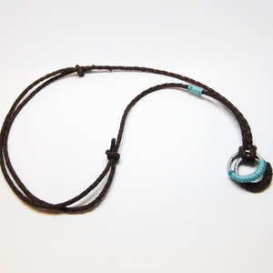 Leather Necklace "Grommets"