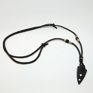 Leather Necklace Brown "Blade"