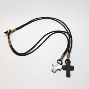 Leather Necklace "Crosses"