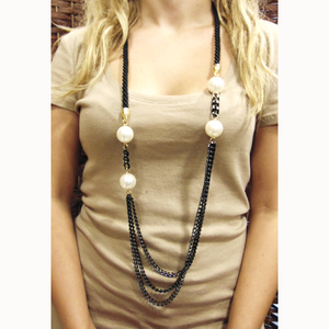 Necklace Cord Chain Pearl