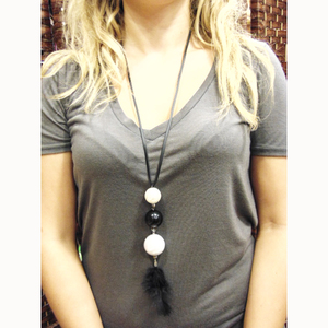 Κολιέ Πέρλες Χάντρα Φτερό