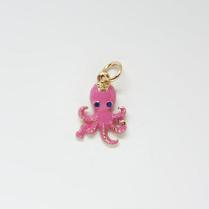 Enamel "Octopus" Pink (2x1.5cm)