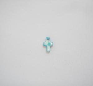 Cross Nacre Turquoise (1.5x1cm)