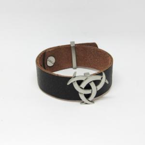 Leather Brown Bracelet "Lacing"
