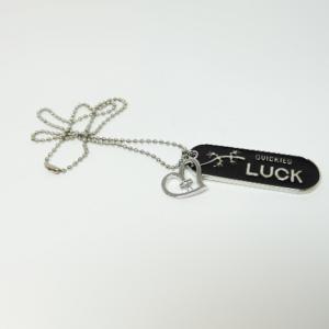 Necklace Steel Plate "Luck"
