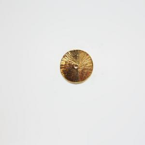 Gold Plated Brushed Button (2.2cm)