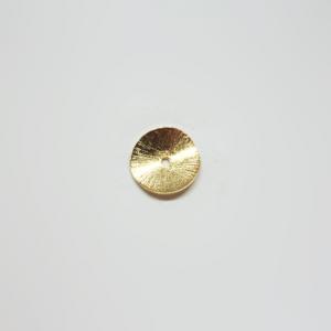 Gold Plated Brushed Button (1.8cm)