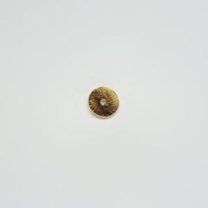 Gold Plated Brushed Button (1.1cm)