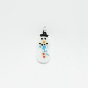 Glass Snowman (3.5x1.5cm)