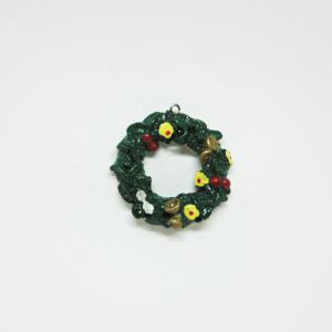 Ceramic Charm "Wreath" (4.5x4.5cm)