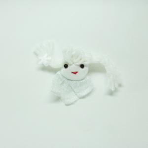 Υφασμάτινο Λευκό "Κοριτσάκι"(6.5x4.5cm)