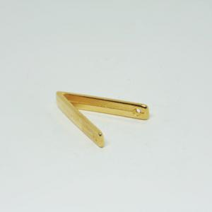 Gold Plated Pendant "V" (3x2cm)