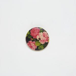Ξύλινο Κουμπί "Rose" (3cm)