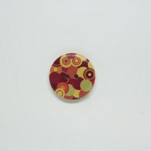Ξύλινο Κουμπί "Κύκλοι" (3cm)