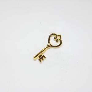 Gold Plated Key Charm (4.5x2cm)