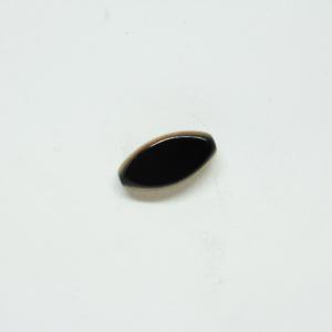 Oval Bead "Black" (2x1cm)
