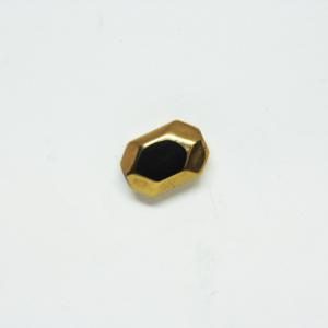 Polygonal Bead Black (1.5x1.2cm)