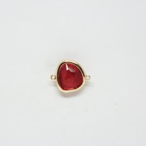 Gilt Base with "Red" Stone (2x1.5cm)