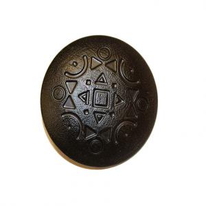 Button "Black" Embossed (5.5cm)