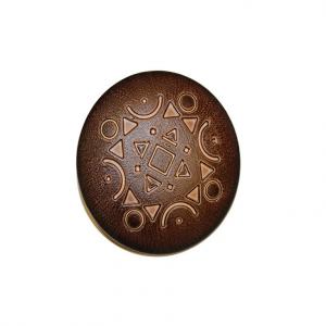 Button "Brown" Embossed (5.5cm)