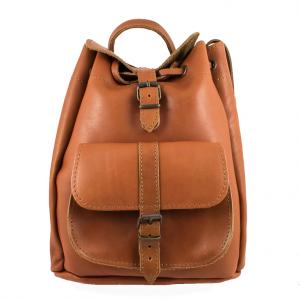 Tan Leather Backpack (31x24cm)
