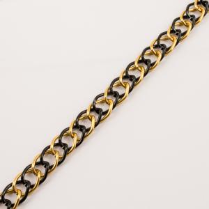 Double Gold Plated-Black Chain (2x1.5cm)