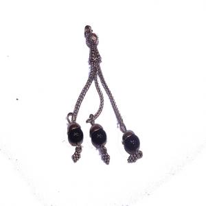 Metallic Tassel with Black Bead (7cm)