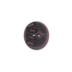 Ακρυλικό Κουμπί Μαύρο-Μπορντό (2.2cm)
