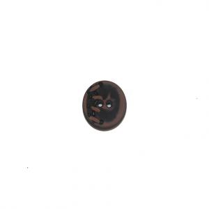 Ακρυλικό Κουμπί Μαύρο-Καφέ (1.5cm)