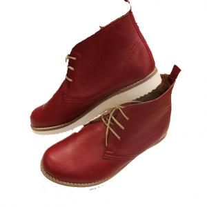 Leather Boots Burgundy