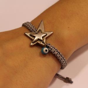 Bracelet Macrame Metal "Star"
