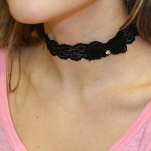 Necklace Choker Lace Bow