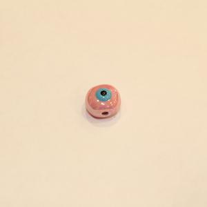 Κεραμικό Ροζ Μάτι (1.4x1.6cm)