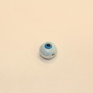 Ceramic Light Blue Eye (1.4x1.6cm)