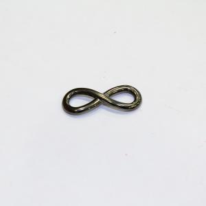 Metal "Infinity" Black Nickel (3x1cm)