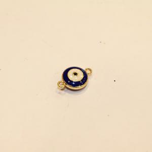 Μάτι Σμάλτο Μπλε-Λευκό (1.7x1.1cm)