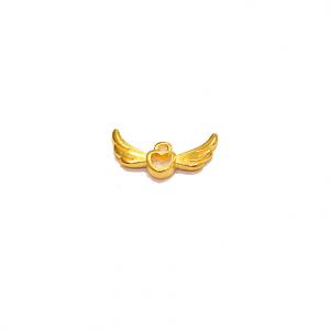 Gold Plated "Winged Heart"(2.4x1.2cm)