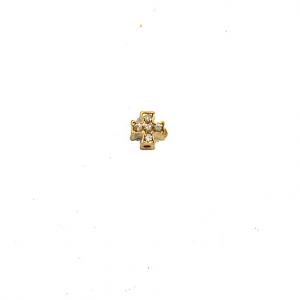 Goldplated Cross with Strass (8x8mm)