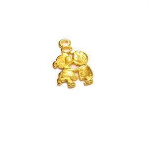 Gold Plated "Boy and Girl" (2.7x1.5cm)