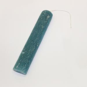 Candle Teal Oval (4x21cm)