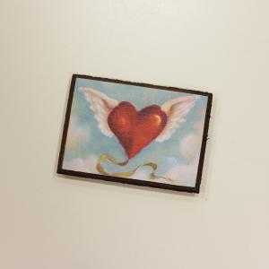 Ξύλινος Μαγνήτης "Καρδιά" (5.5x7.5cm)